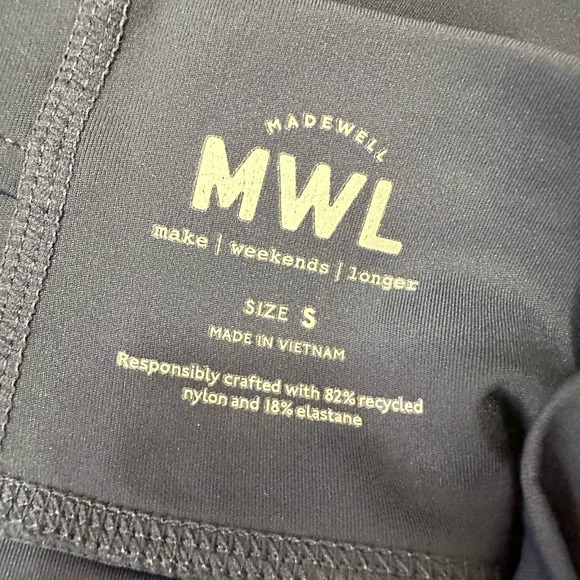 Madewell MWL Form High Rise Navy Blue Leggings Active Workout Size Small NWOT - Picture 4 of 8